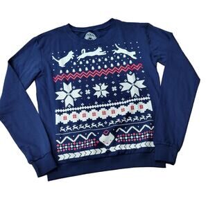 NWT Meowingtons Cat Print Christmas Long Sleeve Shirt Size Medium? No Size Tag